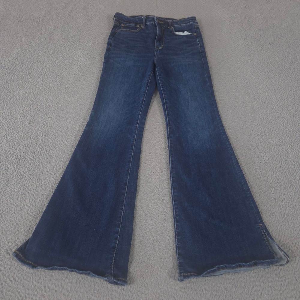 American Eagle Jeans Womens 8 Dark Wash Super Hi-Rise Flare Ne(x)t Level Stretch